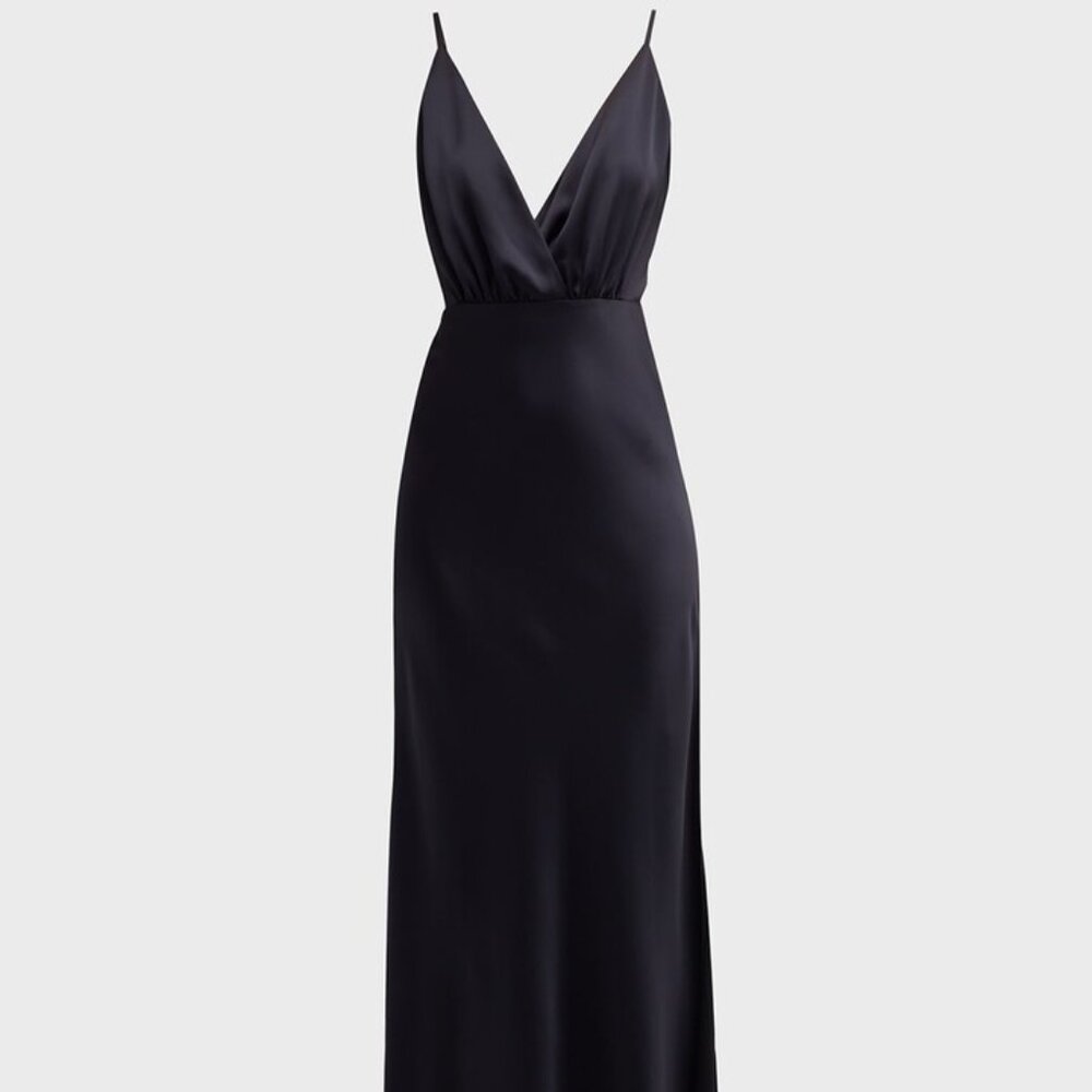 Ramy Brook Vick V-Neck Black Evening Dress - Size Small